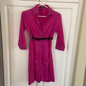 Express  design studio, Hot  Pink button up size 0 worn once or twice 3/4 sleeve